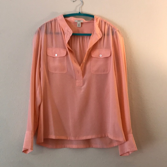 J. Crew Tops - Beautiful coral silk top